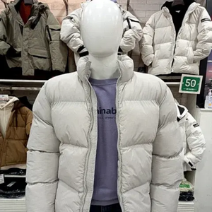 New Wholesale Custom <b>Canvas</b> Stand Collar Front Logo Waterproof Quick Dry Hooded Puffer <b>Jacket</b> for <b>Men</b> Winter 2025 - Product Image 5