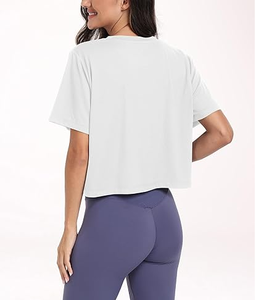 Tops Deportivos Cortos para Mujer, Ajuste Holgado, UPF50+, Transpirables, Camisetas de Yoga, Tops Deportivos Cortos para Correr - Product Image 5