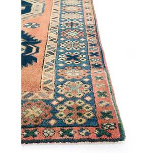 Tapis en laine noués à la main Nuray, motif géométrique abstrait, 9x12, pour couloir, salon, chambre, coloris rouge-orange - Pae-913 - Product Image 4