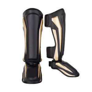 PREDAWN SPORTS Usine Vente en gros Protège-tibia Logo personnalisé Protège-tibias coniques Bandes PU/Cuir Protection professionnelle pour - Product Image 4