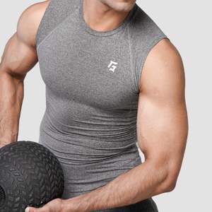 เสื้อกล้ามรัดรูปสีเทาสำหรับผู้ชาย GA - Product Image 6