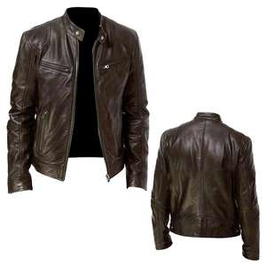 Concevoir votre propre cuir mode vestes en cuir hommes veste en cuir de haute qualité au meilleur prix veste en cuir à manches longues - Product Image 5