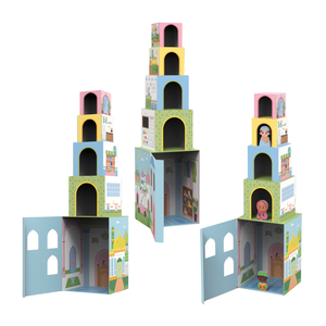 Vente en gros Jouet d'apprentissage islamique, ensemble mosquée et maison en bois Maisons empilables - Product Image 3