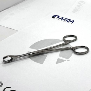 Pince à éponges chirurgicales robuste en acier inoxydable de 6 pouces avec fente de 3 mm pour pansements - Product Image 1