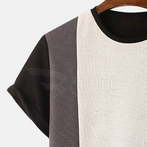 Venta en línea de Camiseta de cuello redondo para hombre en estilo de ropa de calle Logotipo personalizado impreso hecho de algodón/fibra de Bambú - Product Image 2