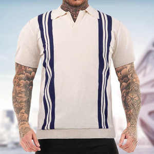Men knitted polo <b>shirt</b> casual breathable soft fabric short sleeve classic fit <b>t</b> <b>shirt</b> for daily <b>office</b> and outdoor wear - Product Image 4