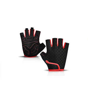 Guantes de Ciclismo Antideslizantes Personalizados al por Mayor, Guantes de Seguridad de Cuero de Media Palma para Ciclismo, Deportes y Gimnasio - Product Image 3