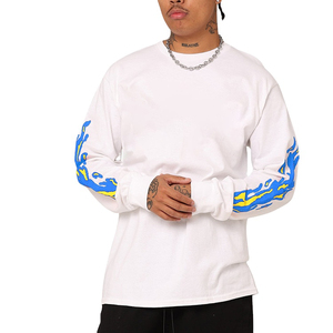 OEM Custom <b>Logo</b> Factory Mens Long Sleeves T Shirts Crew Neck Streetwear Graphic Full Long Sleeves Tee Shirts for High Quality - Product Image 2