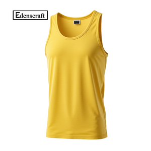 Camiseta sin mangas de gimnasio de verano para hombre, chalecos acanalados ajustados con logotipo personalizado, OEM, deportivo, transpirable, 100% poliéster, marca personalizable - Product Image 4