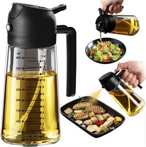 TrendPlain Pulvérisateur d'huile d'olive en verre 16oz/470ml pour la cuisine, Distributeur d'huile d'olive 2-en-1 pour gadgets de cuisine et friteuse à air - Product Image 5