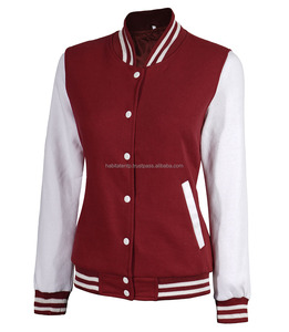Chaquetas Varsity para Mujer en Color Marrón y Blanco, Fabricadas en Pakistán con Mangas de Cuero Auténtico, Moda Femenina, Chaquetas para Damas de EE. UU. y Francia - Product Image 6
