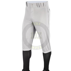 Pantalon de baseball personnalisé avec ceinture élastique, genoux renforcés et logo d'équipe sublimé - Product Image 1