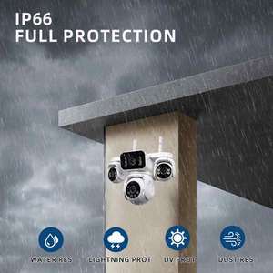 מצלמת כיפה Honeyguard True Four-eye Full-color CMOS <span class=keywords><strong>2MP</strong></span> עם תאורה כפולה, ראייה מלאה 360 פנורמית, IP66, ללא תקלות תנועה, 4G, ראיית לילה - Product Image 6