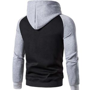 Color de contraste OEM diseño personalizado de alta calidad de algodón polar de secado rápido transpirable pulóver ropa deportiva 2 uds conjuntos chándales para hombres - Product Image 4