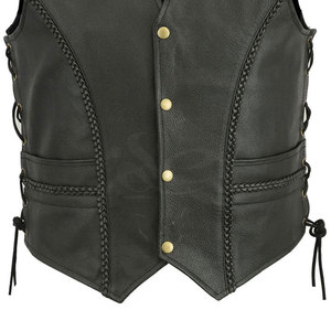 Chaleco de cuero ajustado más vendido para hombres, Chaleco de cuero profesional cómodo y transpirable hecho en Pakistán - Product Image 4