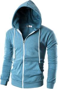 Zipper Hoodie 100% Cotton Lined Stonewashed Digital Printed 3D Embroidery - Product Image 2