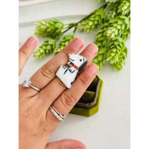 แหวนซูนี่ฝังหินหลากสีทอง 14k ทำมือจากซูนี่ พร้อมเงินสเตอร์ลิงชุบโรเดียม เหมาะสำหรับสวมใส่ทุกวัน - Product Image 2