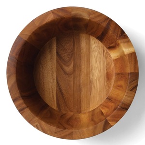 Bol en bois rond de conception moderne durable pour la maison et le restaurant, bol en bois d'acacia de vente chaude pour servir et offrir. - Product Image 2