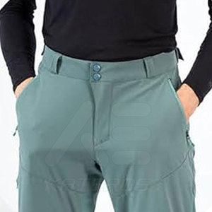Pantalon de cyclisme ajusté pour homme, séchage rapide, respirant, 160g, couleur unie, 100% coton, utilisation en extérieur - Product Image 4