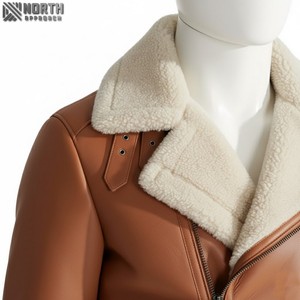 Blouson d'aviateur tactique pour hommes Blouson de moto en similicuir avec poche avant Blouson d'aviateur personnalisé - Product Image 6
