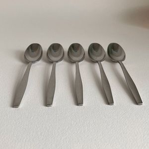 Ensemble de 5 couverts en acier inoxydable avec manche, cuillères et fourchettes, pour décoration de mariage élégante - Product Image 6