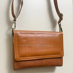 Bolso elegante de color marrón vintage, bandolera de cuero crujiente real, bandolera de hombro de alta calidad, bolsos multiusos para mujer - Product Image 3