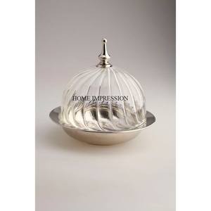 จานใส่เนยทำด้วยมือทันสมัยพร้อมฝาแก้วทำจากอลูมิเนียมออกแบบได้ตามต้องการ - Product Image 3