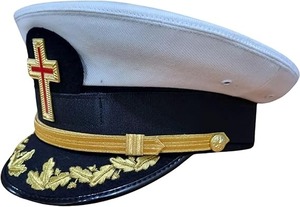 Chapeau de Capitaine Noir Maçonnique Chevalier Templier en Coton – Matériaux Premium Importés - Product Image 6