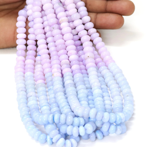Hermosas Cuentas de Ópalo Azul Lavanda en Forma de Rondel Liso, Cuentas de Ópalo Verde Pino de 7-10 mm en Forma de Rondel, Cuentas de Piedras Preciosas de Calidad AAA - Product Image 6