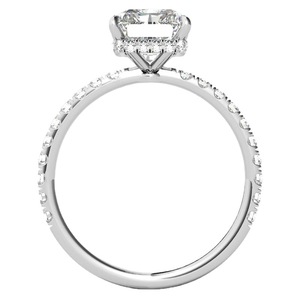 Bague de fiançailles classique de haute qualité en moissanite VVS certifiée IGI, taille émeraude, créée en laboratoire, pour femmes - Product Image 2