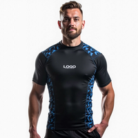 Rashguards BJJ personnalisés de qualité supérieure, impression par sublimation, vêtements d'entraînement durables, MMA, respirants, anti-UV, séchage rapide, coupe intégrale