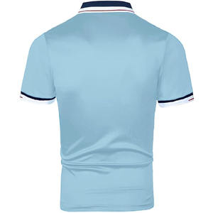 Camisas al por mayor para hombres Tendencia de moda Botón de solapa para hombres Camiseta de manga corta Camiseta blanca para hombres Impresión de logotipo personalizado - Product Image 3