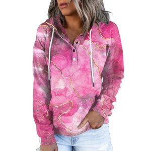 Sweat à capuche court à col roulé confortable et polyvalent pour femme Tissu tissé avec logo avant pour un usage quotidien - Product Image 1