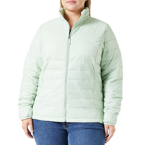 Abrigo acolchado para mujer, ropa de abrigo cálida e impermeable para uso diario, elegante chaqueta acolchada ligera para mujer con cremallera completa - Product Image 1