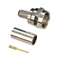 Conector Macho Tipo F para Cable Coaxial RG59 RG6, Tipo Crimpado |   Conector RF de Latón de Alta Calidad de 50 ohmios para TV Satélite CCTV