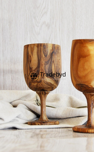 Vasos ecológicos de vidrio de madera sostenible ideales para regalar y usar en la cocina rústica de Tradebyd - Product Image 4