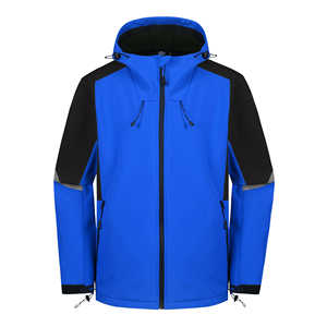 Venta caliente logotipo personalizado poliéster impermeable suave Shell chaqueta con cremallera completa equipo uniforme corporativo chaqueta Softshell hombres - Product Image 4