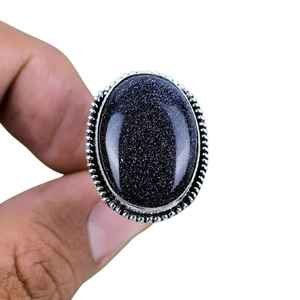 Anillo de regalo de boda de moda de la mejor calidad Natural estampado 925 joyería de plata de ley 925 piedra preciosa hecha a mano anillo giratorio de piedra solar - Product Image 1