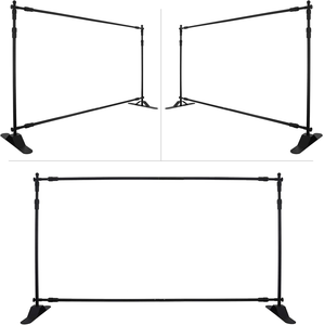 حامل لافتات تلسكوبي مخصص 8×8 قدم و10×8 قدم، إطار للسجادة الحمراء والمسرح، خلفية كبيرة للمعارض التجارية والفعاليات مع شعار - Product Image 2