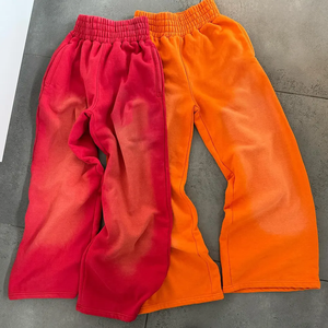 Pantalon de survêtement sport personnalisé de grande taille doublé polaire régulier hiver délavé à l'acide de luxe - Product Image 3