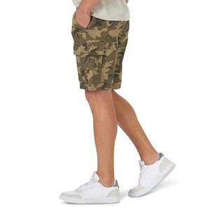 Pantalones cortos Cargo de patrón sólido de verano informal para hombre con bolsillos laterales Cintura con cordón de algodón suave - Product Image 4