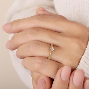 แหวนพลอยบุษราคัมสีขาวสำหรับผู้หญิงเครื่องประดับเงินสไตล์ Boho 925สเตอร์ลิงเงินแฮนด์เมดของขวัญสำหรับเธอ - Product Image 6