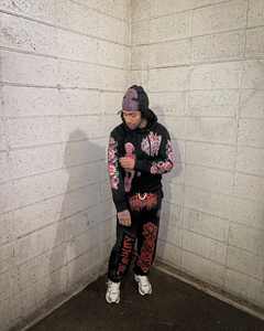 Nuevo chándal pantalones de chándal lavado con ácido francés Terry Zip up Dtg estampado personalizado Vintage lavado conjunto de sudaderas con capucha para hombre - Product Image 6