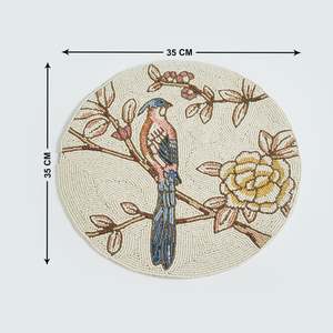 Perles de verre décoratives de forme circulaire artisanales de haute qualité napperons de conception d'oiseau tapis et tampons uniques et économiques - Product Image 3