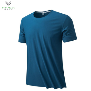 OEM 2024 Fashion Boxy Fit Plaine Col Rond Séchage Rapide Formelle t-shirt Épaule tombante Chemises pour Hommes Coton Logo Personnalisé Vente en Gros - Product Image 5