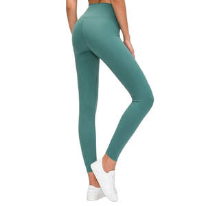 Leggings de Yoga de Cintura Alta para Mujer, Talla Grande, Sensación Desnuda, Levanta Glúteos, Secado Rápido, Alta Elasticidad, Nailon, Spandex, Cintura Elástica - Product Image 5