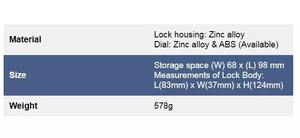 Caja de seguridad de llave de aleación de zinc y acero resistente a manipulaciones 4 digitales para almacenamiento en el hogar - Product Image 2