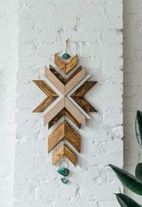 Tenture murale en bois avec des lignes abstraites pour la décoration artistique dans les maisons de style moderne et industriel - Product Image 5