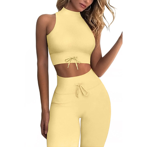 Conjunto Deportivo de Dos Piezas para Mujer, Talla Grande, Cintura Alta, Color Sólido, Apto para Maternidad, Sin Costuras, para Yoga, Ejercicio, Invierno y Trotar - Product Image 5