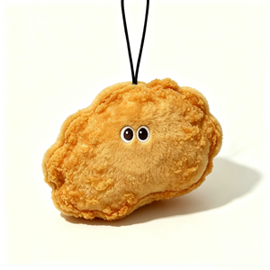 Pochette en peluche personnalisée en forme de poulet frit, porte-monnaie en peluche en forme de poulet, rembourrage en coton PP, thème fast-food, Halloween, unisexe - Product Image 5